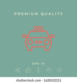 Taxi Car icon. Graphic elements for your design