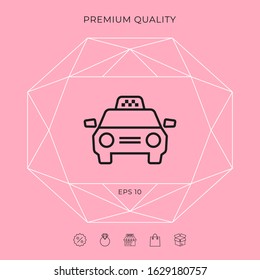 Taxi Car icon. Graphic elements for your design