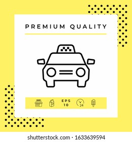 Taxi Car icon. Graphic elements for your design