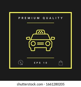 Taxi Car icon. Graphic elements for your design