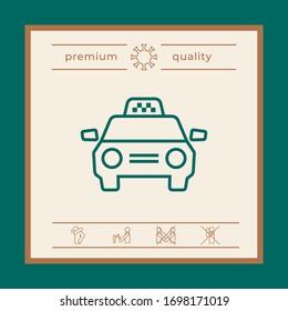 Taxi Car icon. Graphic elements for your design