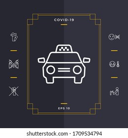 Taxi Car icon. Graphic elements for your design