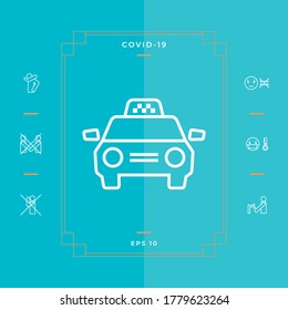 Taxi Car icon. Graphic elements for your design