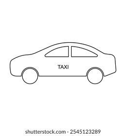 Diseño de ilustración de icono de coche taxi