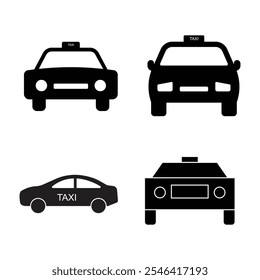 Diseño de ilustración de icono de coche taxi