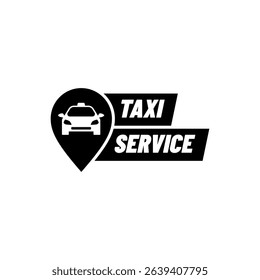 Taxi car icon logo. Taxi service logo.