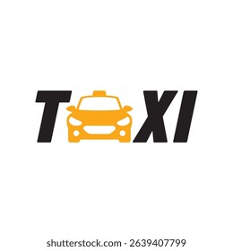 Taxi car icon logo. Taxi service logo.