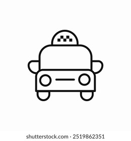 taxi car icon sign vector