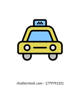 Taxi, car icon. Simple color with outline vector elements of taxi service icons for ui and ux, website or mobile application