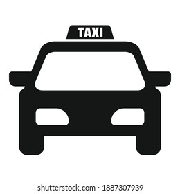 Taxi car icon. Simple illustration of taxi car vector icon for web design isolated on white background