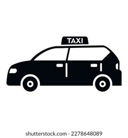 Taxi car icon simple vector. Terminal trip. Pickup tourist