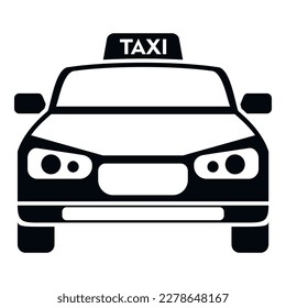 Taxi car icon simple vector. Airport transfer. Traffic plane