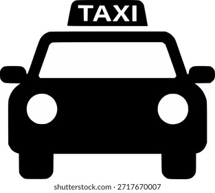 Icono del coche del taxi @– Símbolo sólido del vehículo del Transporte en estilo plano del Vector, símbolo plano del transporte del Vector aislado en el fondo blanco. Ideal para App móviles, sistemas de navegación, Sitios web de viaje, mapas, servicios de transporte, diseño de interfaz de usuario e infografías. Diseño de iconos simple, moderno, escalable y profesional.