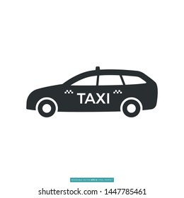 Taxi car icon vector illustration logo template for website or mobile app