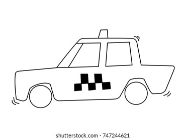 Taxi car icon vector illustration isolated no background