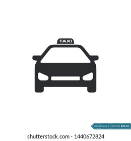 Taxi Car Icon Vector Template Flat Design 