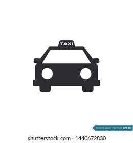 Taxi Car Icon Vector Template Flat Design 