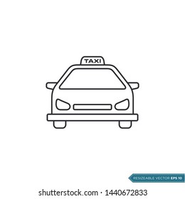 Taxi Car Icon Vector Template Flat Design 