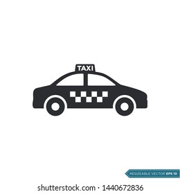Taxi Car Icon Vector Template Flat Design 
