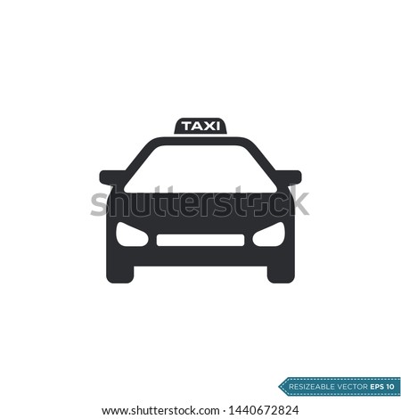 Taxi Car Icon Vector Template Flat Design 
