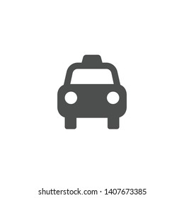 Taxi car isolated simple vector sign. Cab or taxi  flat icon.