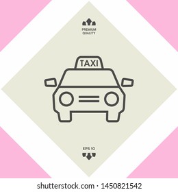 Taxi Car - line icon. Graphic elements for your design