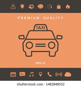Taxi Car - line icon. Graphic elements for your design