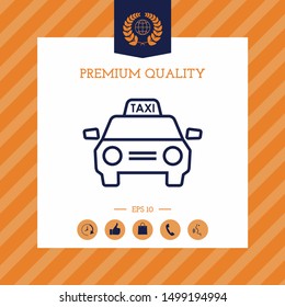 Taxi Car - line icon. Graphic elements for your design