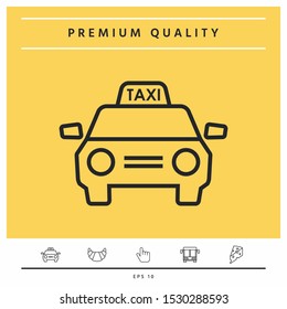 Taxi Car - line icon. Graphic elements for your design
