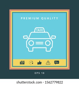 Taxi Car - line icon. Graphic elements for your design