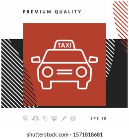 Taxi Car - line icon. Graphic elements for your design
