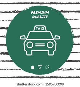 Taxi Car - line icon. Graphic elements for your design