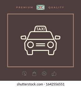 Taxi Car - line icon. Graphic elements for your design
