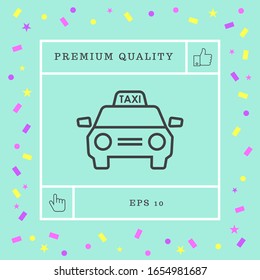 Taxi Car - line icon. Graphic elements for your design