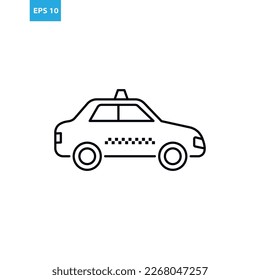 Taxi car line icon Vector illustration