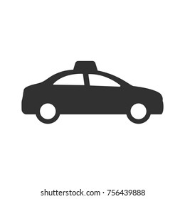 Taxi car. monochrome icon
