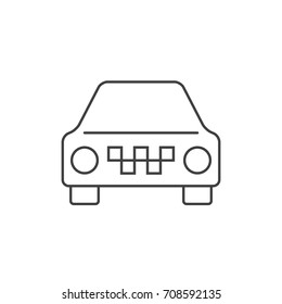 Taxi car outline icon