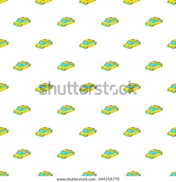 Taxi car pattern. Cartoon illustration of taxi car\
vector pattern for web