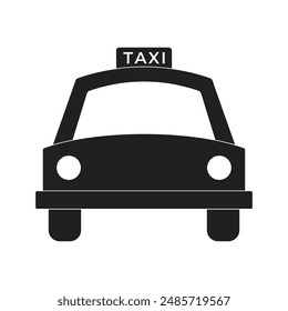 taxi car public transport flat icon vector