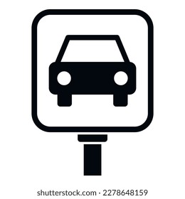 Taxi car road sign icon simple vector. Airport flight. Travel plane