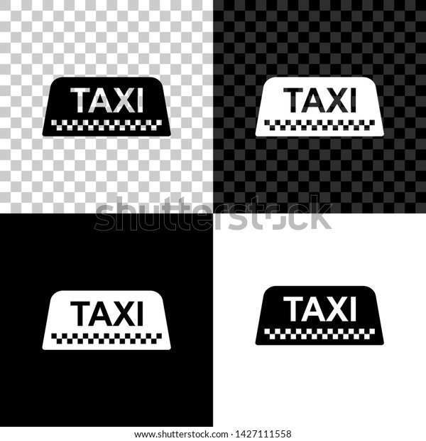 Taxi car roof sign icon
isolated on black, white and transparent background. Vector
Illustration