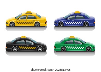 Taxi car service mockup for brands and Car Games. Illustrations for games and advertisements Web pages and publications about cities and tourism. 