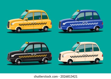 Taxi car service mockup for brands and Car Games. Illustrations for games and advertisements Web pages and publications about cities and tourism. Flat editable vector