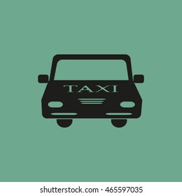 Taxi car sign icon. Public transport symbol.