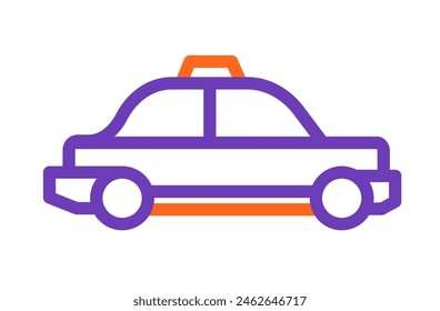 Ilustración vectorial Urbana del coche del taxi