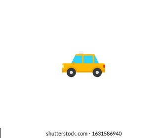 Taxi car vector flat icon. Isolated taxi vehicle emoji illustration 