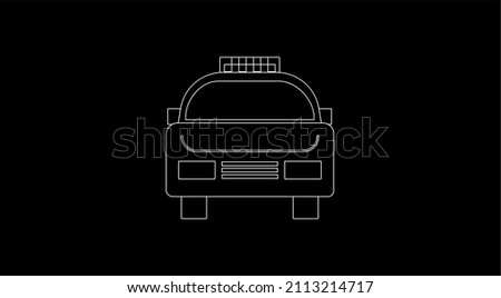 Taxi car vector flat icon. Isolated oncoming taxi cab emoji illustration