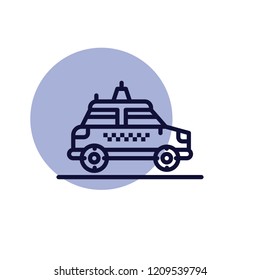 Taxi, car vector icon