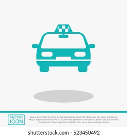Taxi car vector icon.