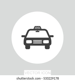 Taxi car vector icon